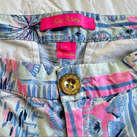 Lilly Pulitzer Adie Ruffle Shorts Whisper Blue Yeah Buoy 4 - Picture 7 of 8